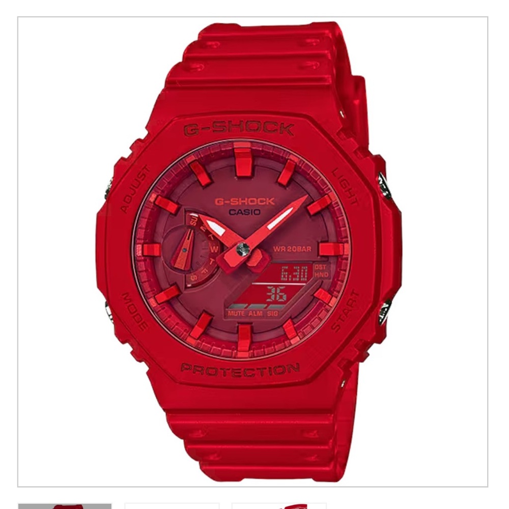 NWOT never worn Casio G-Shock Red Resin Sport Watch 2100